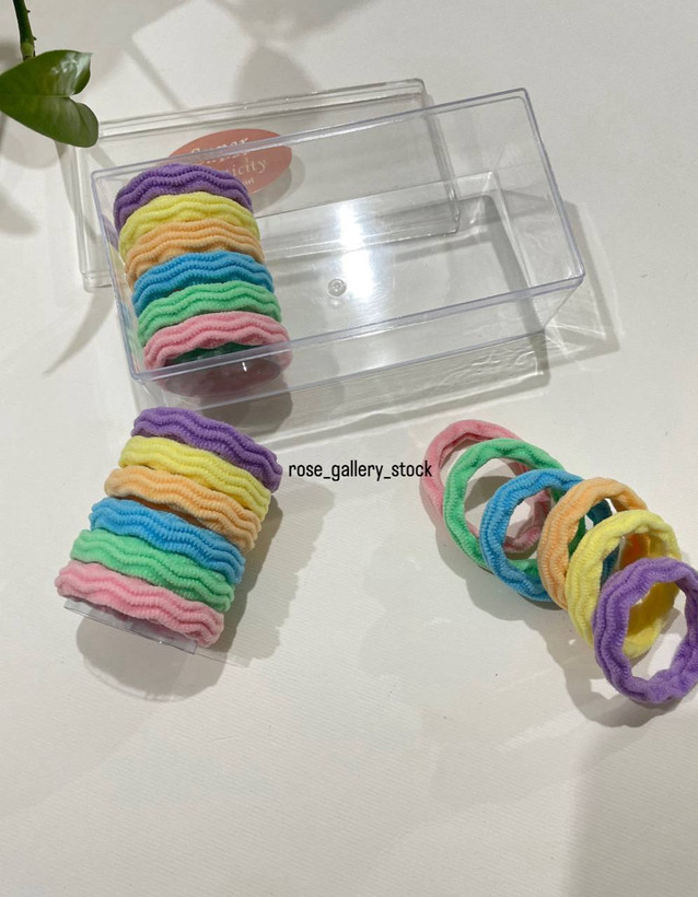کش مو دخترانه رنگی پک 18عددی